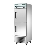 True T-23DT-HC - Refrigerator/Freezer, one-section, (2) solid half doors, stainless steel front